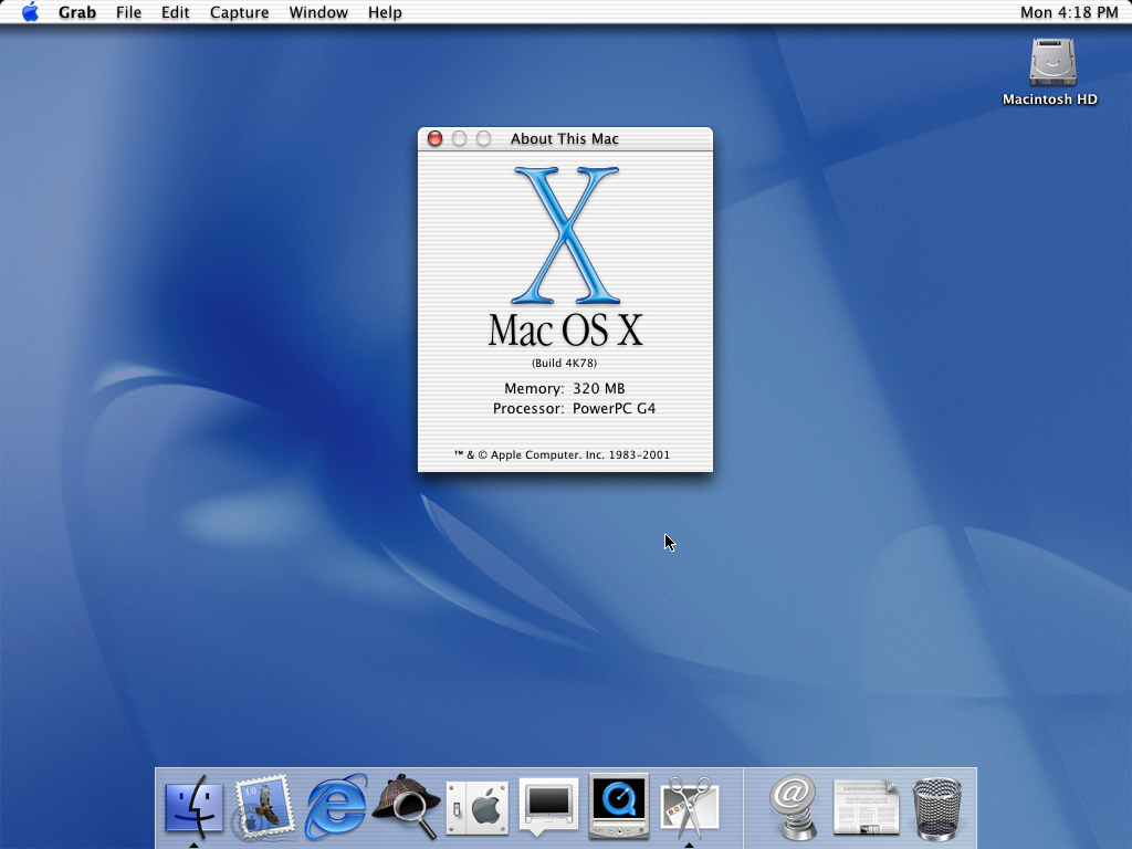 Macintosh MacOS X installation CD for ppc Macintosh