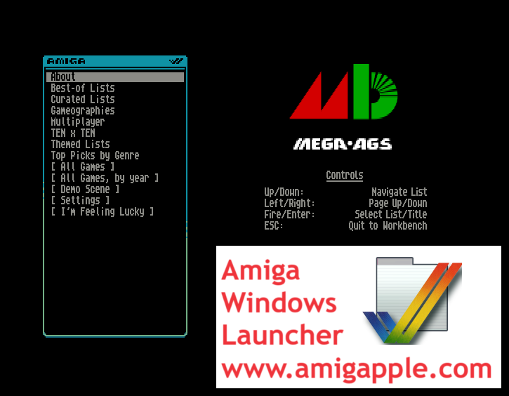 amigApple Windows Launcher whdload games Amiga OS MegaAGS Full WhdLoad 16GB For Windows - PC Computers